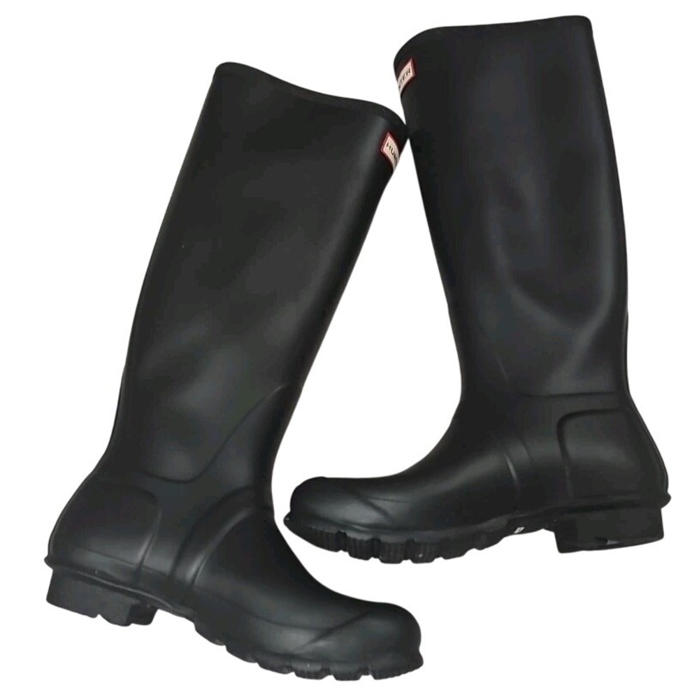 Hunter Original Tall Matte Black Waterproof Rain Boots Womens Size 9 WFT1000RMA